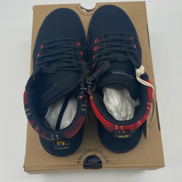 ROZARYA WOMEN'S CANVAS BOOTS Black + Red Stewart - Picture 7 of 16